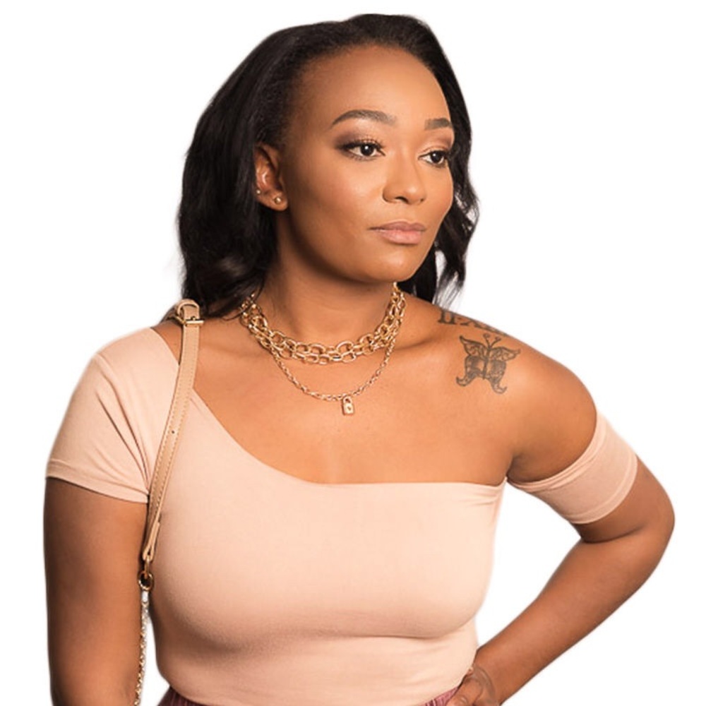 Cold Shoulder Bodysuit NUDE